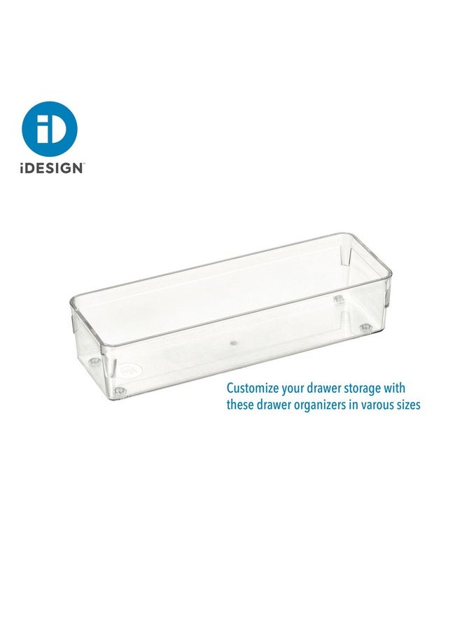 إنترديزاين حل منظم أدراج بلاستيكي مُعاد تدويره من iDesign - سلة شفافة 3 × 9 × 2 بوصة  - Image 3