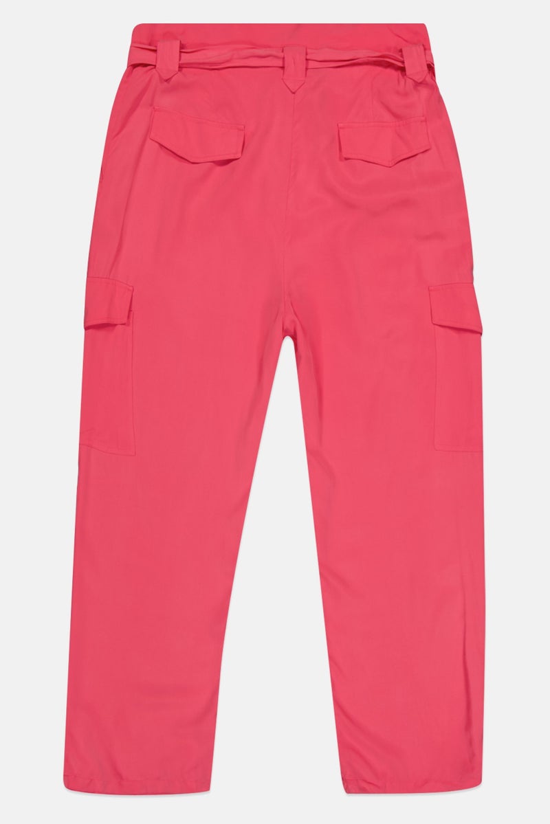 promod Women Regular Fit Solid Straight Pants, Pink - Image 4