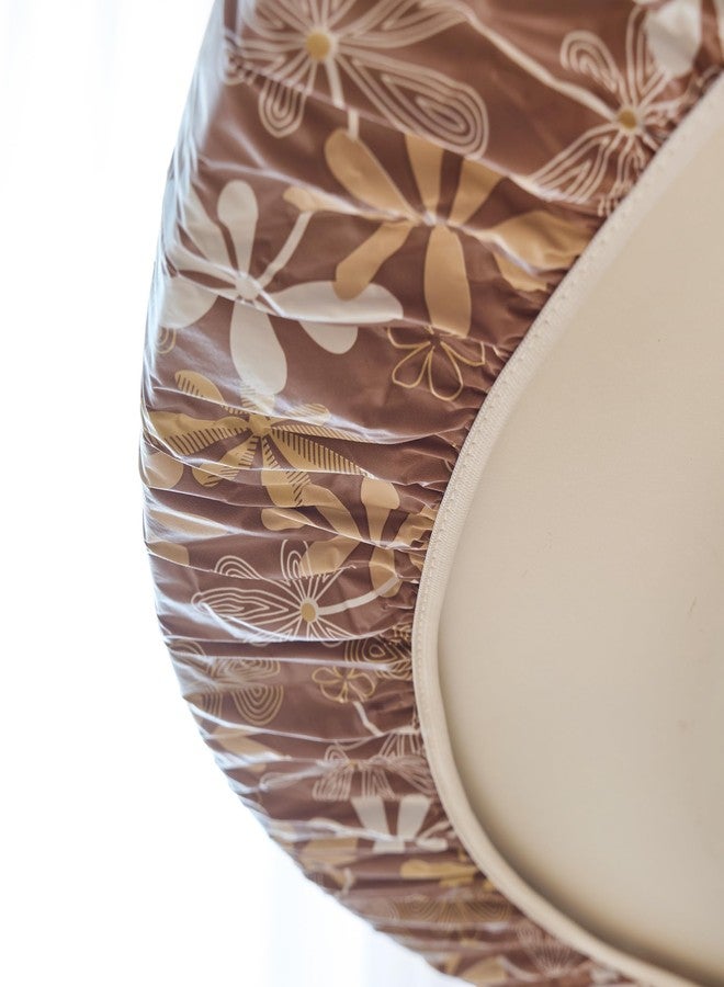 Pioggia مفرش طاولة دائري من الفينيل بحواف مطاطية وظهر من الفلانيل - غطاء بلاستيكي مقاوم للماء والزيوت من مادة PVC (يناسب الطاولات التي يصل قطرها إلى 40-44 بوصة) - Image 5