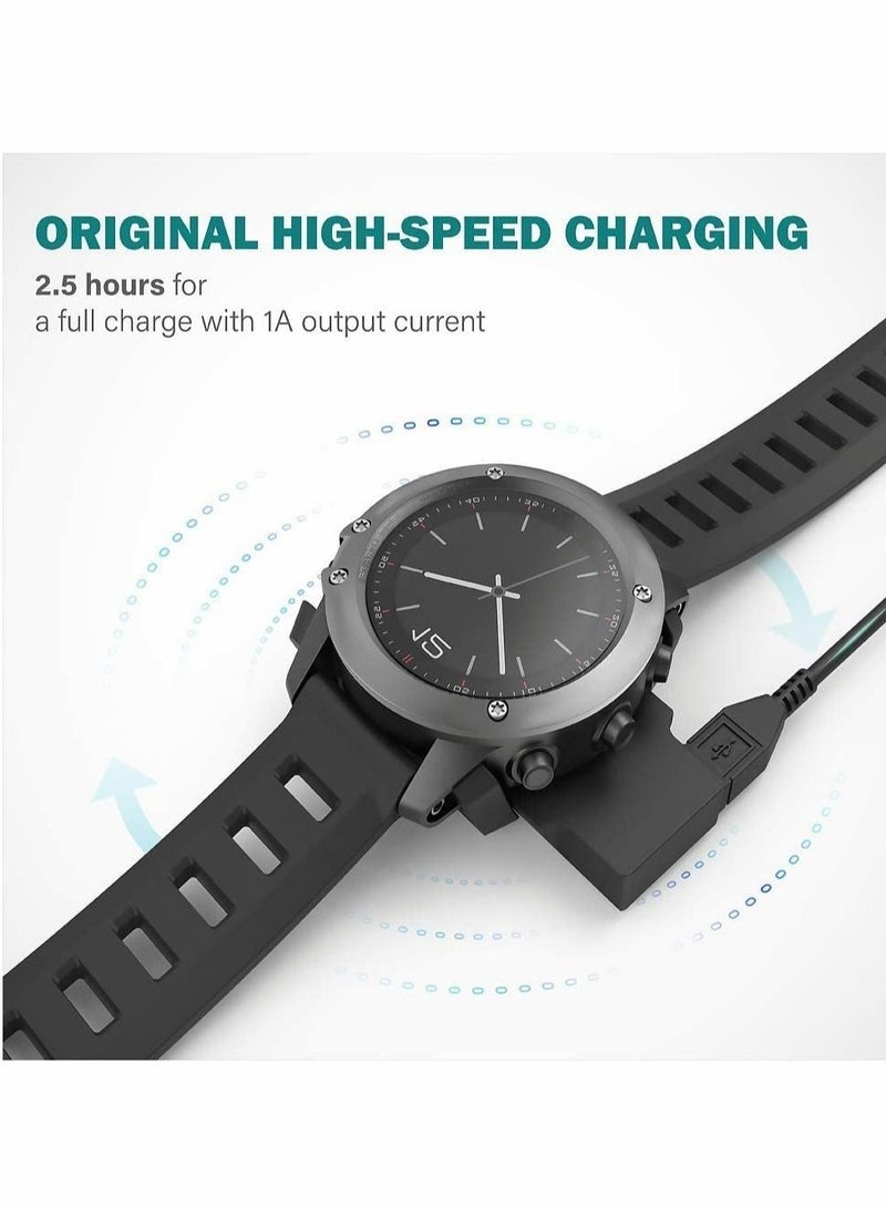 Captaintech Smartwatch Charger for Garmin Fenix 3, for Fenix 3 Sapphire, for Fenix 3 HR, for Quatix 3, for Tactix Bravo, for D2 Bravo Smartwatch, USB Charging Cable Clip 3.3ft 100cm, Fitness Tracker Accessories - Image 5