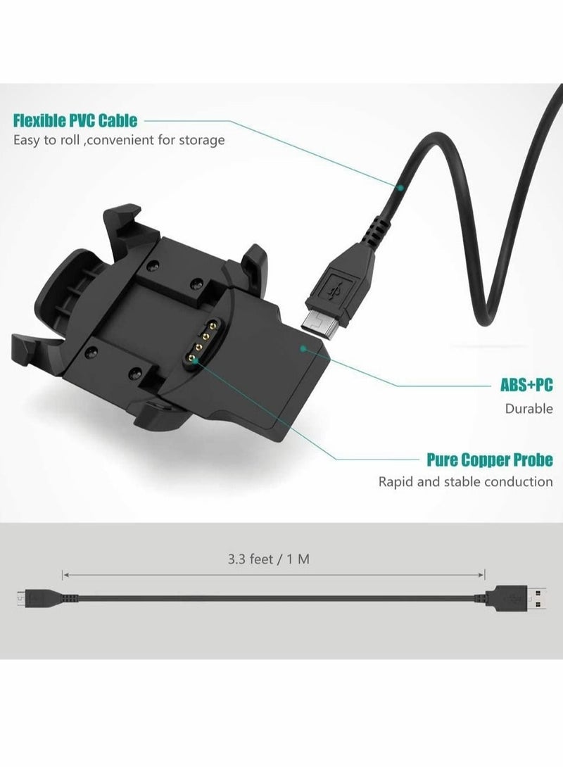 Captaintech Smartwatch Charger for Garmin Fenix 3, for Fenix 3 Sapphire, for Fenix 3 HR, for Quatix 3, for Tactix Bravo, for D2 Bravo Smartwatch, USB Charging Cable Clip 3.3ft 100cm, Fitness Tracker Accessories - Image 2