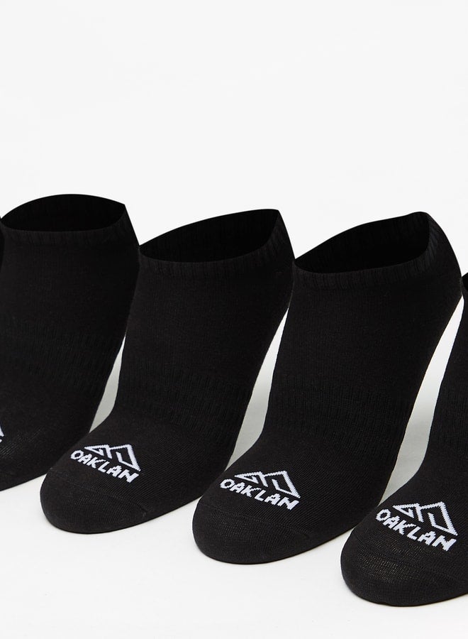 OAKLAN Men's Logo Print Ankle Length Sports Socks - Set of 5 - Image 2