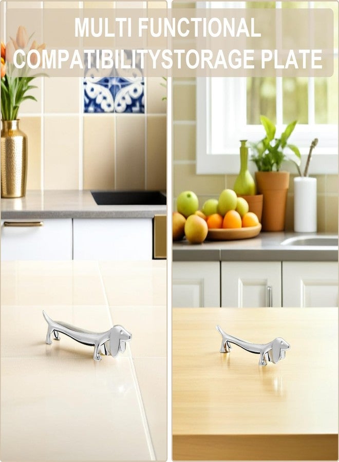 BESTonZON Dog Chopstick Rests Set of 6 Zinc Alloy Puppy Cutlery Holders 3.54 Inch Metal Chopsticks Stand Tableware Organizer for Home Dining - Image 3