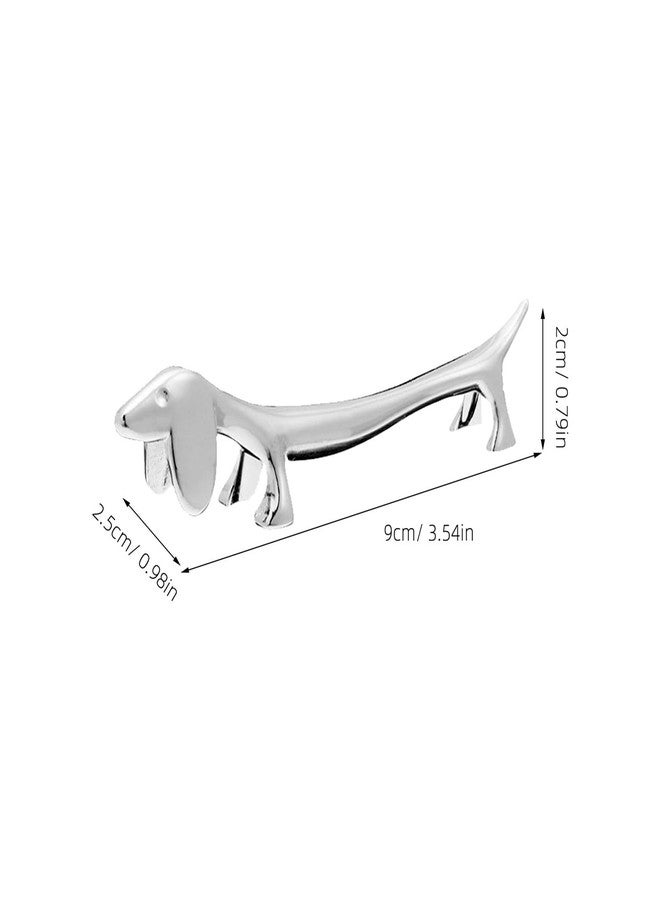 BESTonZON Dog Chopstick Rests Set of 6 Zinc Alloy Puppy Cutlery Holders 3.54 Inch Metal Chopsticks Stand Tableware Organizer for Home Dining - Image 2