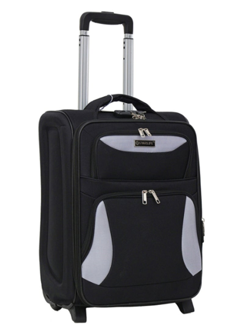 STARLIFE Single Softside Spinner 2 Wheels Fabric Cabin Trolley Luggage With Number Lock 20 Inches 