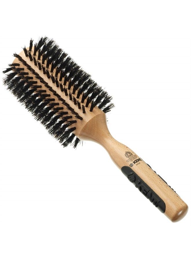 Kent PF09 Large Round Curling Brush with Hard Natural Boar Bristle - Hair Drying Brush, Round Hair Brush, and Blowout Brush - Small Round Brush for Dry Hair - For Shoulder Length or Shorter Hair - Image 1