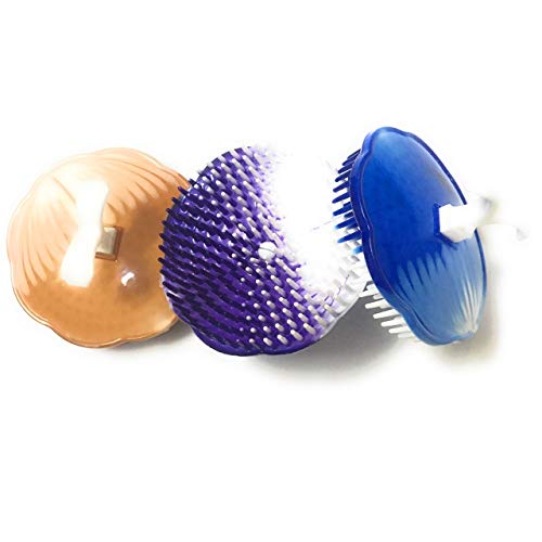 LJL Traders Round Shape Multicolour Hair Comb for massaging or Shampooing (Pack of 3) - Image 1