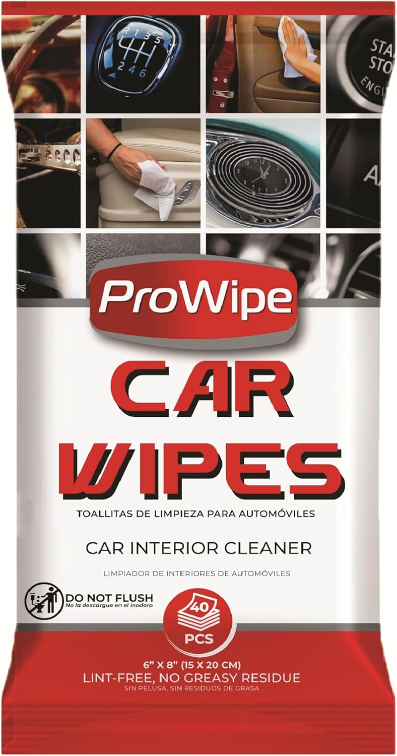 ProWipe Car Interior Cleaner Wipes - Pack of 40 - Image 1