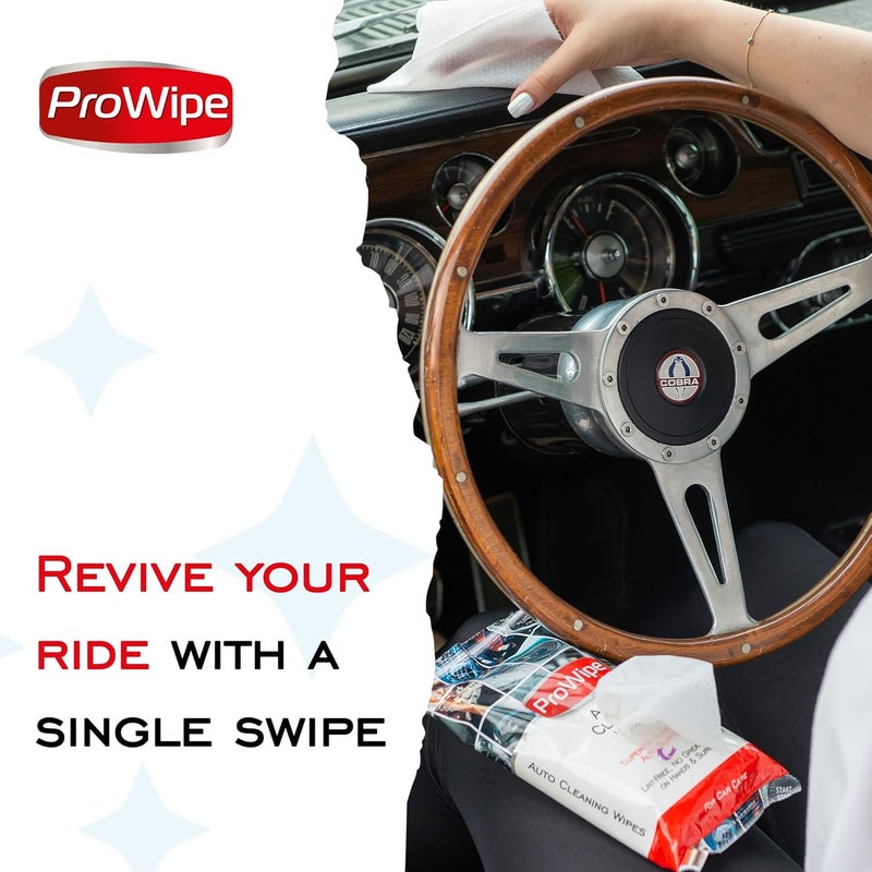ProWipe Car Interior Cleaner Wipes - Pack of 40 - Image 2