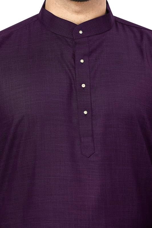 Be-Active BE ACTIVE Men's Traditional Solid Full Sleeves Kurta || Cotton Kurta for Men || Men Kurta for Wedding || Kurta for Men (N-RFSK0001 10 KR L) Wine - Image 4