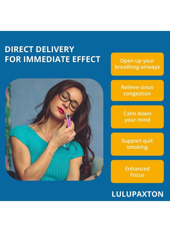 Lulupaxton Aromatherapy Nasal Inhaler tubes for Essential Oils, Portable Reusable Blank Aluminum Nasal Inhalers with 2 Mini droppers 24 Cotton Wicks and 24 Writable Stickers, 6 Pack - Image 5