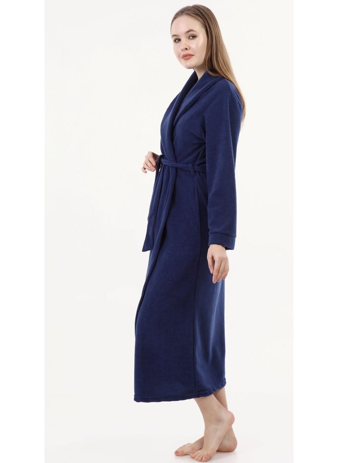 Likapa Long Shawl Collar Fleece Dressing Gown 226  - Image 3