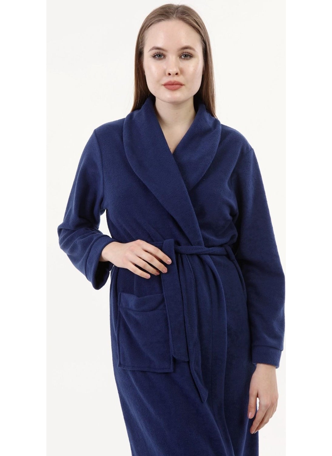 Likapa Long Shawl Collar Fleece Dressing Gown 226  - Image 5
