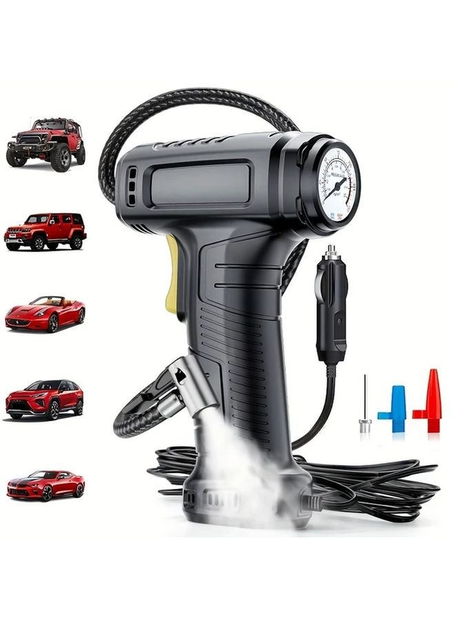 12V Pointer Style Car Air Compressor Portable Tire Inflator For Sedans SUVs - Image 2