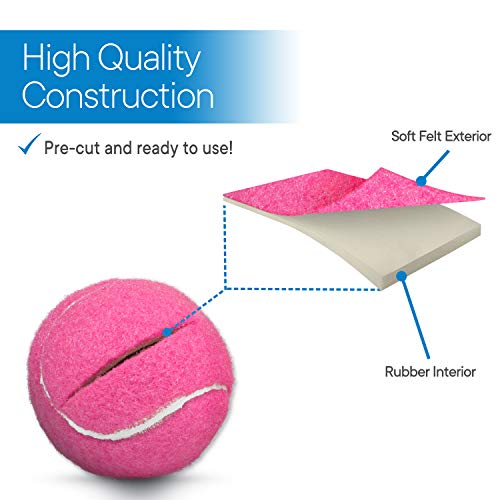 RMS Walker Glide Balls - A Set of 4 Balls with Precut Opening for Easy Installation, Fit Most Walkers (Pink) - Image 4