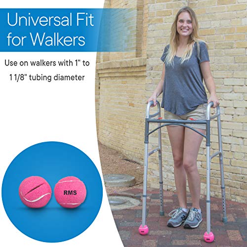 RMS Walker Glide Balls - A Set of 4 Balls with Precut Opening for Easy Installation, Fit Most Walkers (Pink) - Image 3