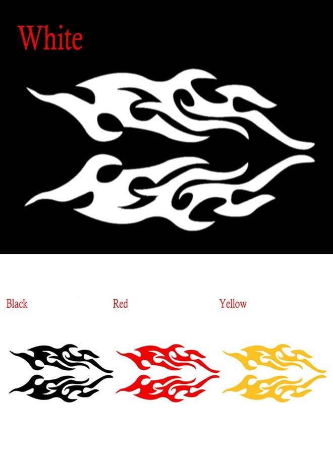 XHBTS 12 Pieces Bike Flame Reflective Decals Helmet Fire Stickers 6 Colors Decorative Stickers Bicycle Stickers and Decals for DIY - Image 5