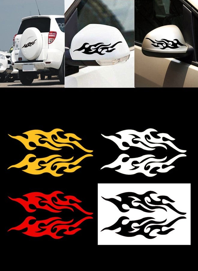 XHBTS 12 Pieces Bike Flame Reflective Decals Helmet Fire Stickers 6 Colors Decorative Stickers Bicycle Stickers and Decals for DIY - Image 2