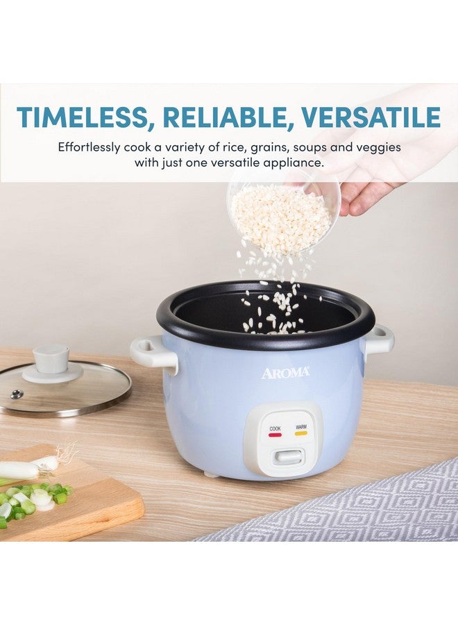 Aroma Aroma Housewares 4-Cups (Cooked) / 1Qt. Rice & Grain Cooker (ARC-302NGBL), Blue  - Image 3