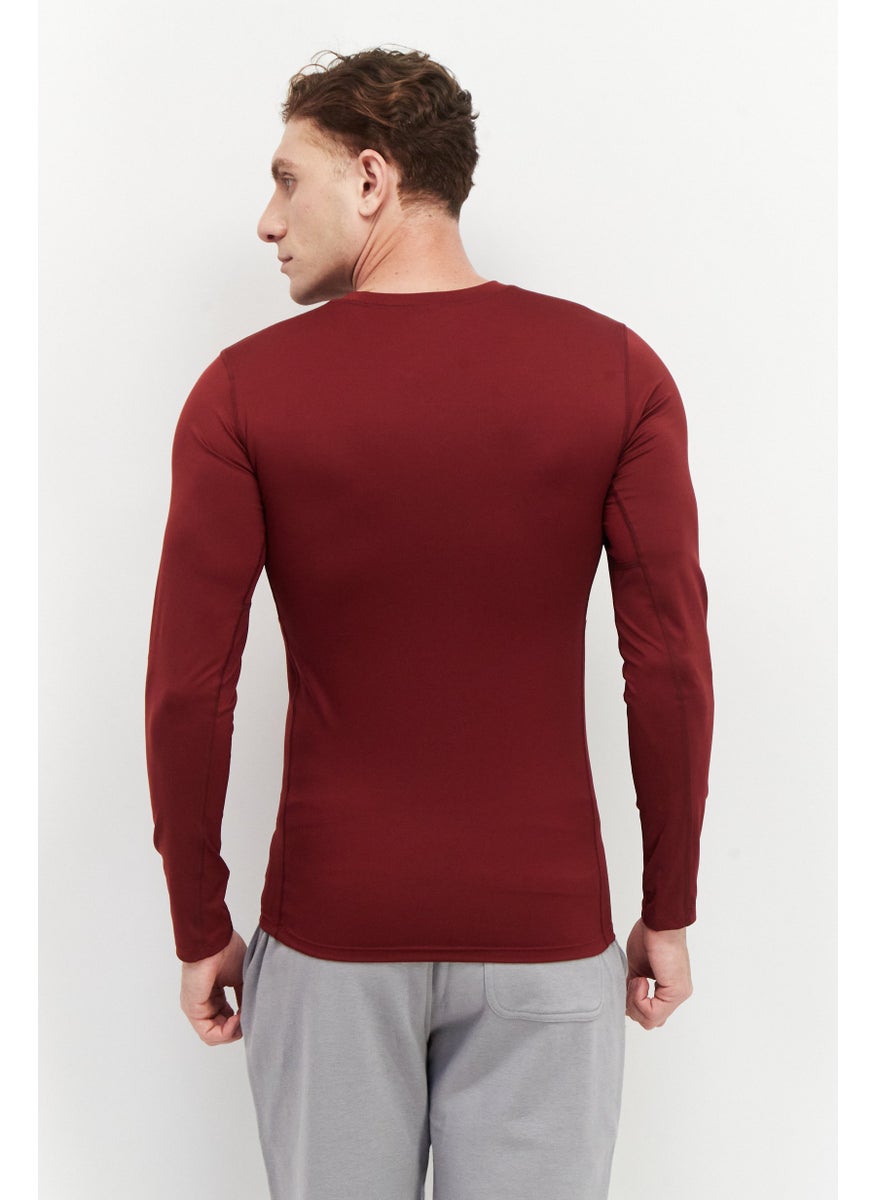 New Balance - Men Sportswear Fit Long Sleeves Training T-Shirt, Maroon - Image 1