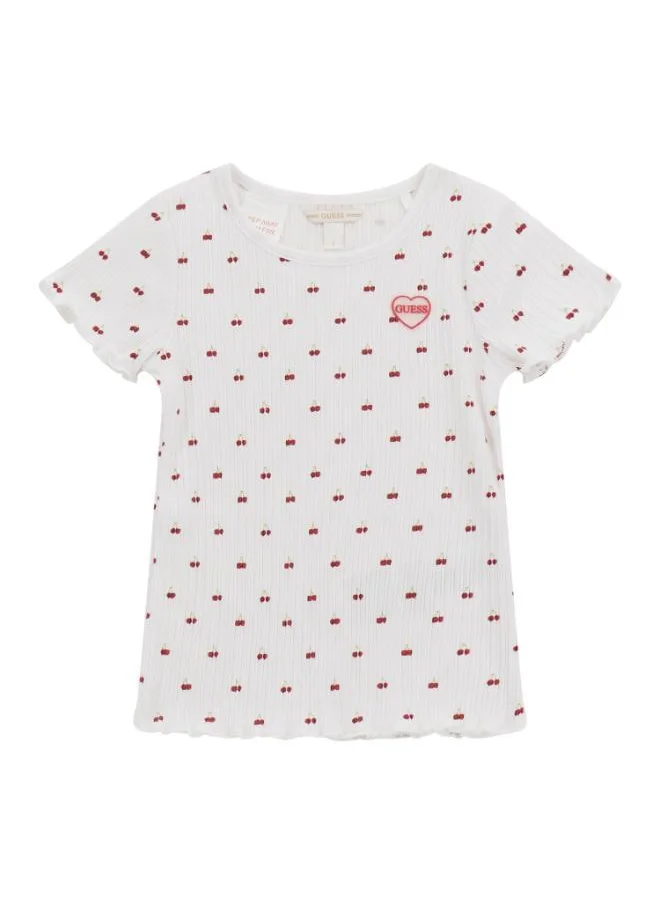 جس Kids Printe Crew Neck T-Shirt