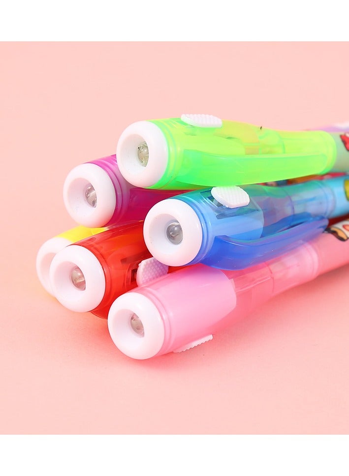 3 Fancy Cute Cartoon Magic Pen spy Uv Light Invisible Ink Pen for Kids - Image 3