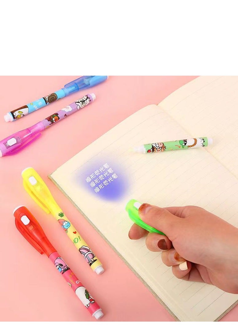3 Fancy Cute Cartoon Magic Pen spy Uv Light Invisible Ink Pen for Kids - Image 4