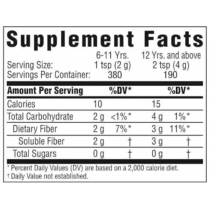 Benefiber Fiber Supplement Powder 190 Servings - Sugar Free- Grit Free 722 grams (25.5 oz.) - Image 4