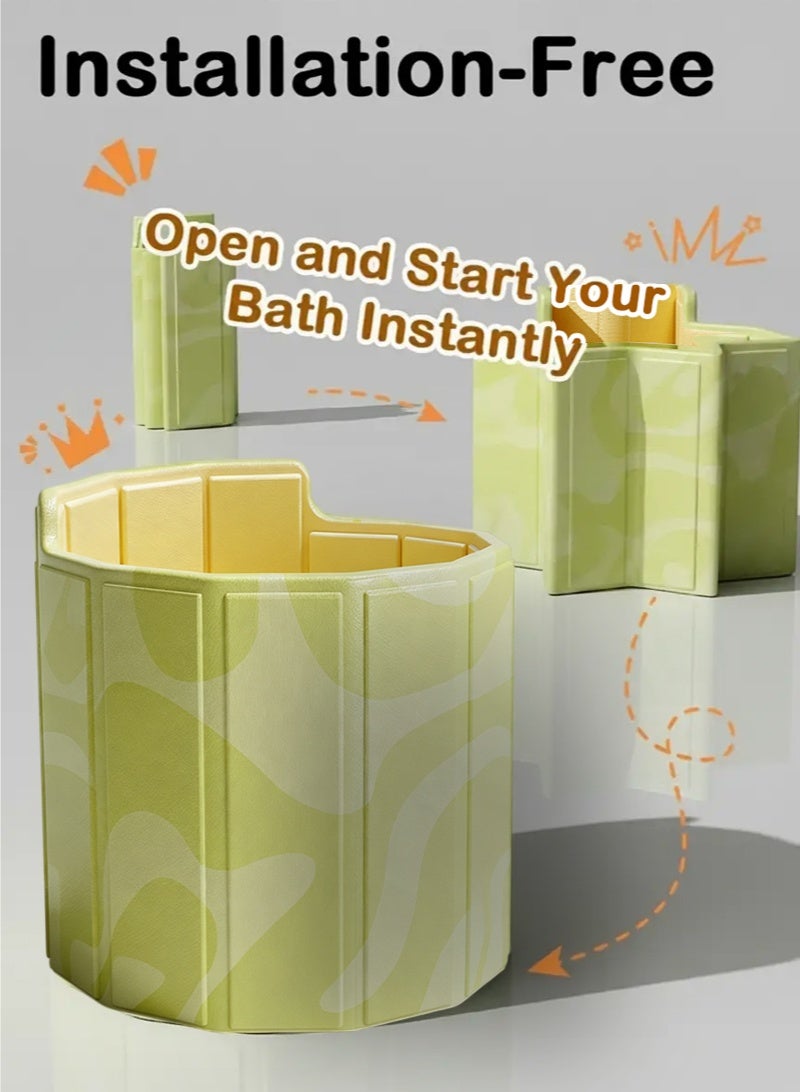 والالا حوض استحمام قابل للطي، مسند ظهر مرتفع، حوض استحمام متنقل، حوض استحمام قائم بذاته، حوض استحمام سبا قابل للطي لكابينة الاستحمام، حوض استحمام سبا منفصل للعائلات، حوض استحمام ساخن بالثلج، تخزين موفر للمساحة، مادة PVC متينة. - Image 2