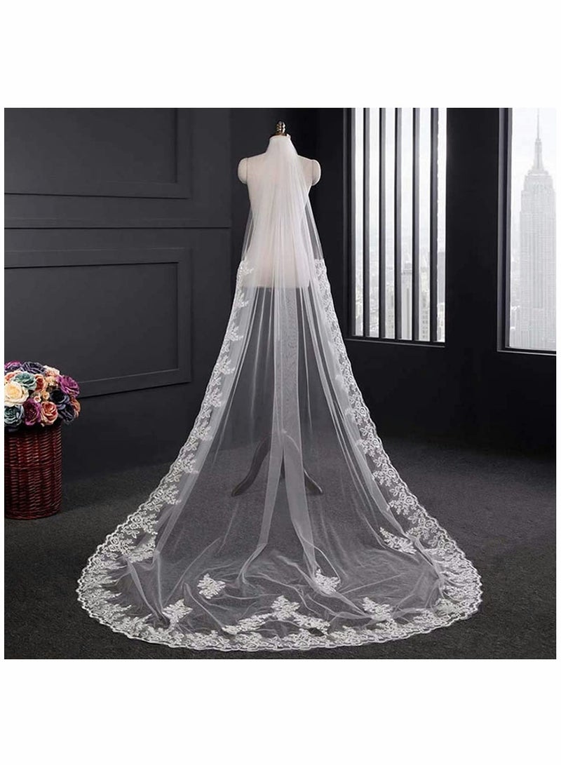 Elegant Lace Wedding Veil for a Stunning Bridal Look - Image 2