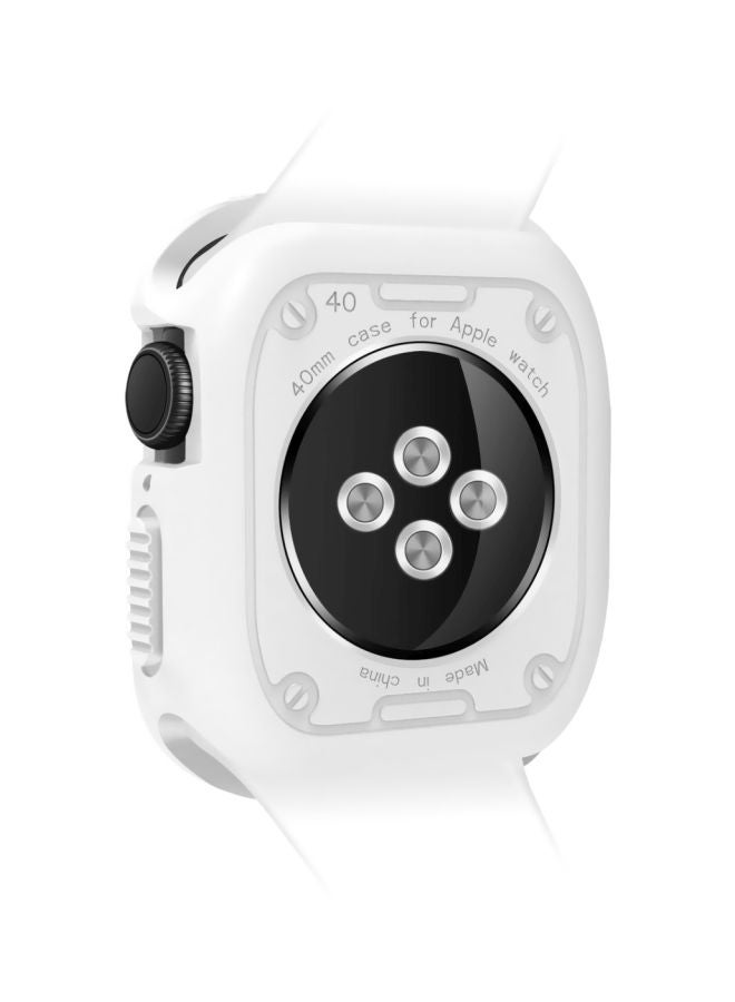 Smart Band Shatter-Resistant Protective Bumper For Apple Watch White - Image 3