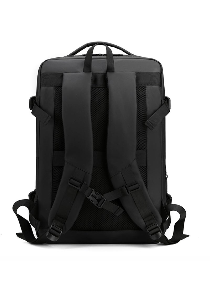 HIKE Unisex Expandable Laptop Backpack Water Resistant Daypack with Separate Laptop Compartment for Travel/Business/College, HK63011-1 - BLACK - Image 5