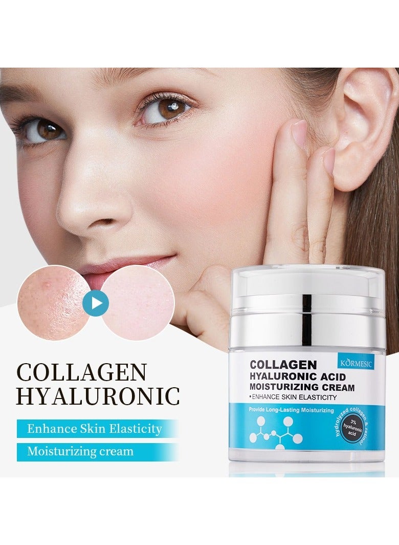 Kormesic Hyaluronic Acid & Collagen Face Cream - 50g Deep Hydrating & Firming Face Cream - Image 3
