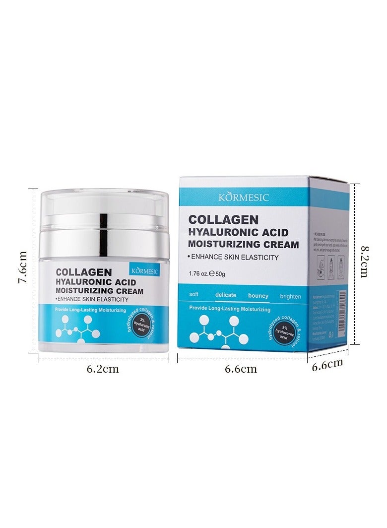 Kormesic Hyaluronic Acid & Collagen Face Cream - 50g Deep Hydrating & Firming Face Cream - Image 2