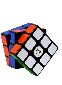 D ETERNAL Cube 3X3 Black Speedcube With Cube Stand | Magic Speedy Stress Buster Brainstorming Qube Speed Cubic Puzzle Game For Beginner Cube For Kids Adults Boys & Girls,Black, Multicolor  - Image 4