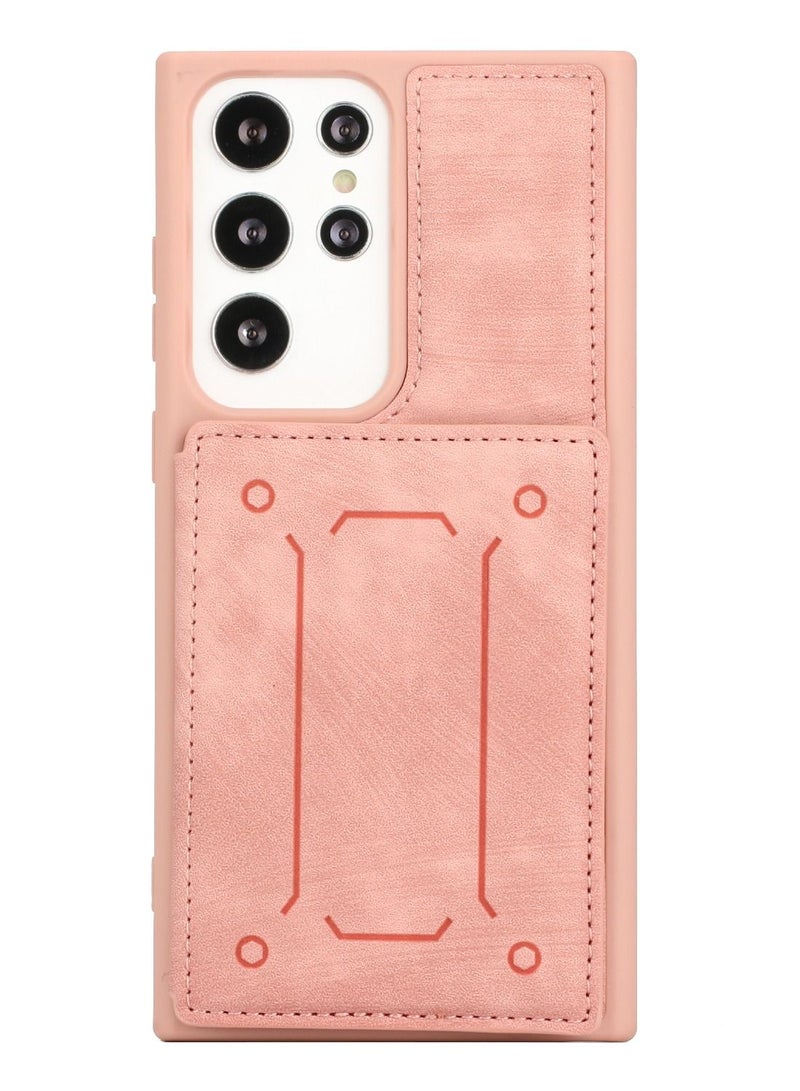 Suteni Back Cover Card Slots Leather Phone Case for Samsung - Image 1