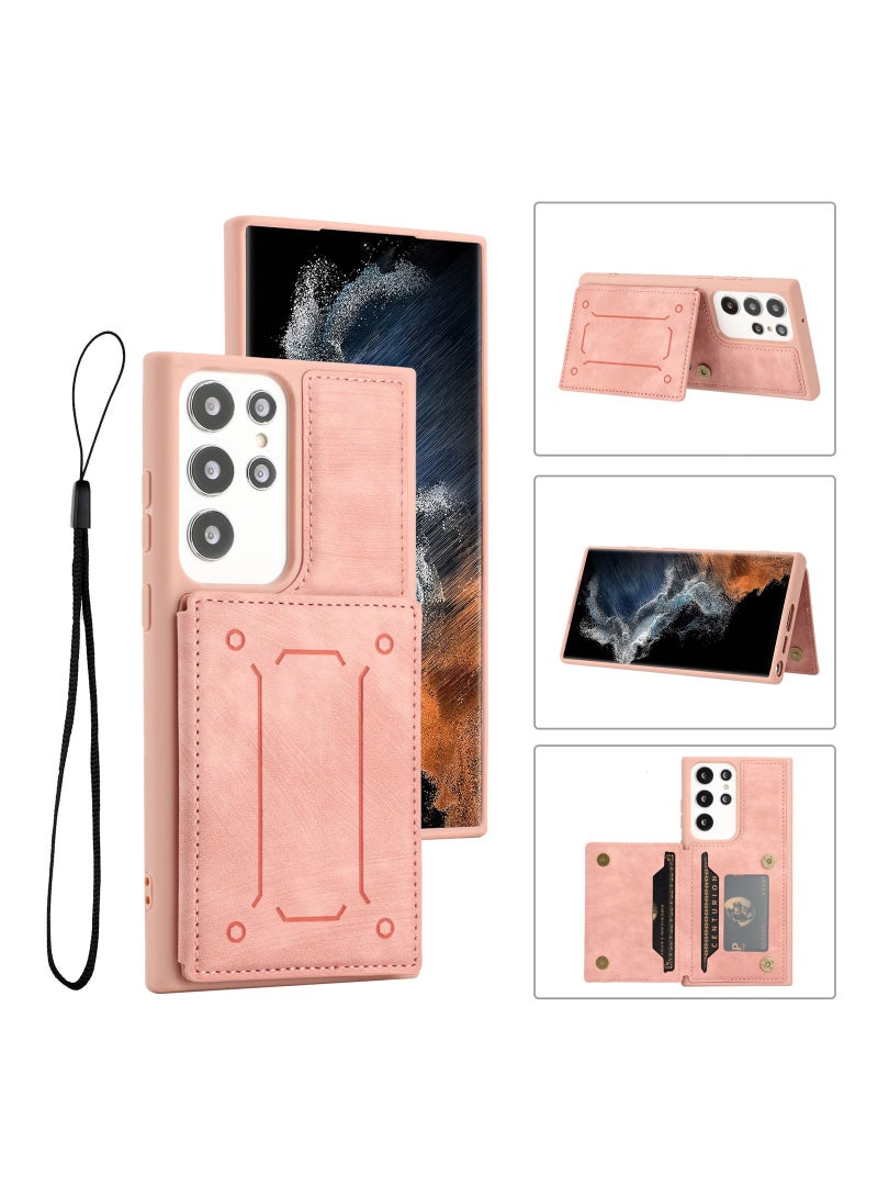 Suteni Back Cover Card Slots Leather Phone Case for Samsung - Image 3