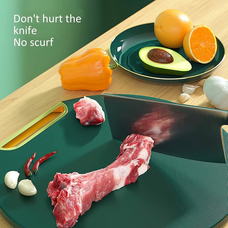 BuntyChiku Antibac_terial Standable DoubleSided Chopping BoardStandable DoubleSided Chopping BoardPlastic Cutting Board Non Slip Cutting Board 32cm - Image 5