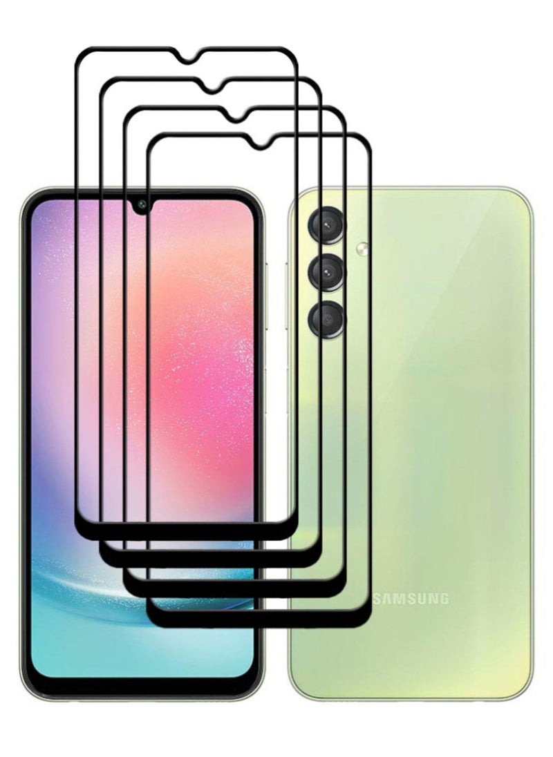 ACLIX 4 Pieces Antistatic ESD Dustproof Premium Quality High Definition Tempered Glass Screen Protector Designed For Samsung Galaxy A24 4G - Image 1