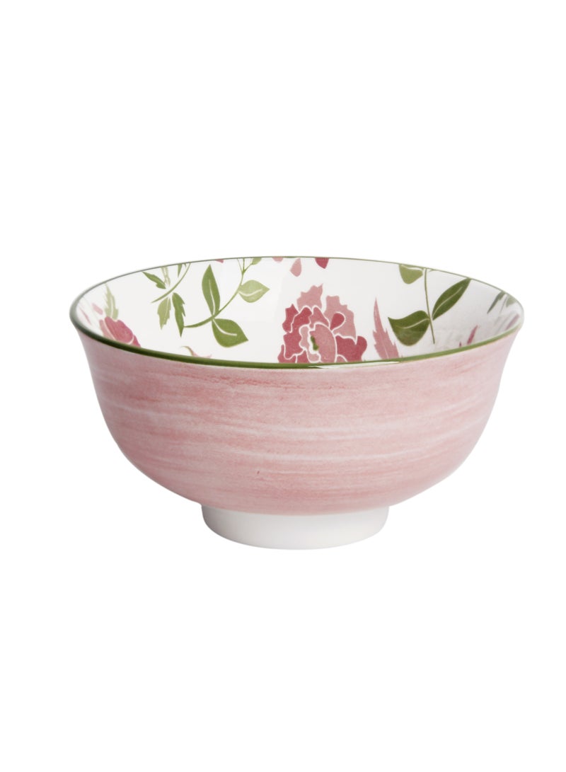 Shallow Porcelain Arlo Dinner Set, 12 Pieces, Pink, (4 Dinner Plates, 4 Side Plates, 4 Small Bowl) - Image 4