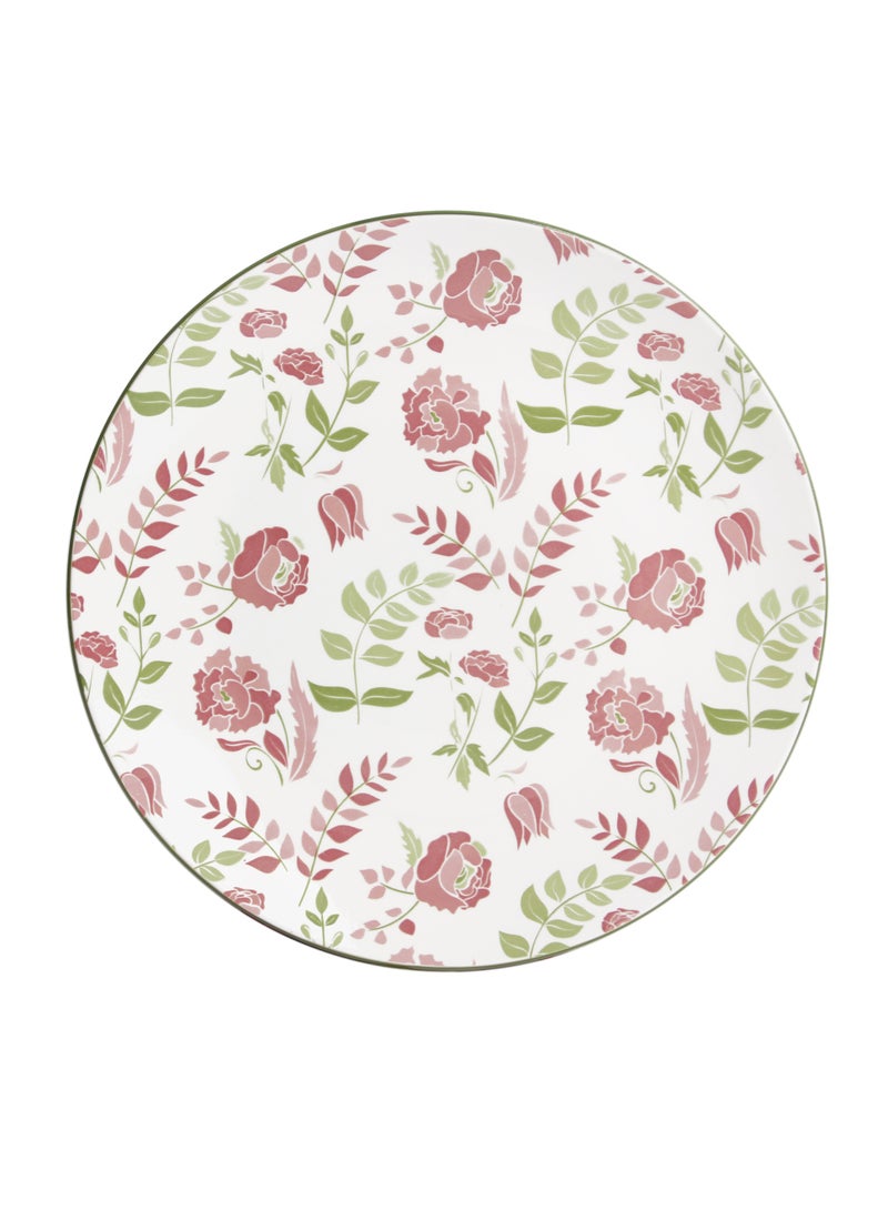 Shallow Porcelain Arlo Dinner Set, 12 Pieces, Pink, (4 Dinner Plates, 4 Side Plates, 4 Small Bowl) - Image 3
