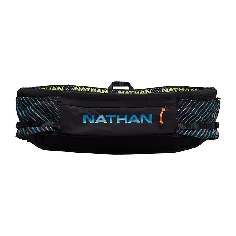Nathan Running Belt Pinnacle Hydration Waistbelt/WaistPack. Includes Soft Flask, Storage, Zipper Pocket. For Running, Hiking Fanny Pack. No Bounce! (XXS/XS, Black/Blue) - Image 5