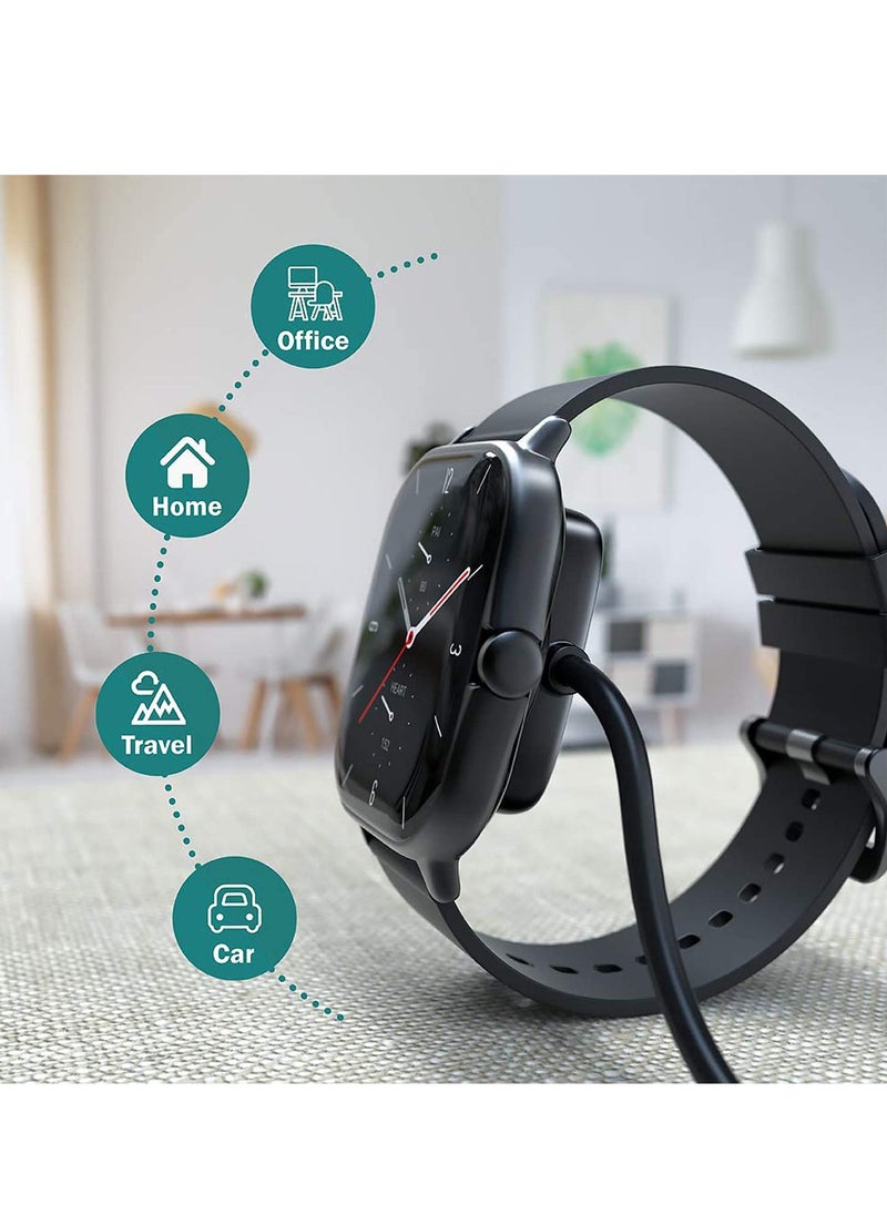 ماركة غير محددة الناقل التسلسلي العام شاحن كابل محول متوافق مع Amazfit تي ريكس برو GTR2E سيم A2014 تي ريكس Proa2011 AmazfitGTS2 ميني AmazfitPop برو ( أسود )  - Image 4