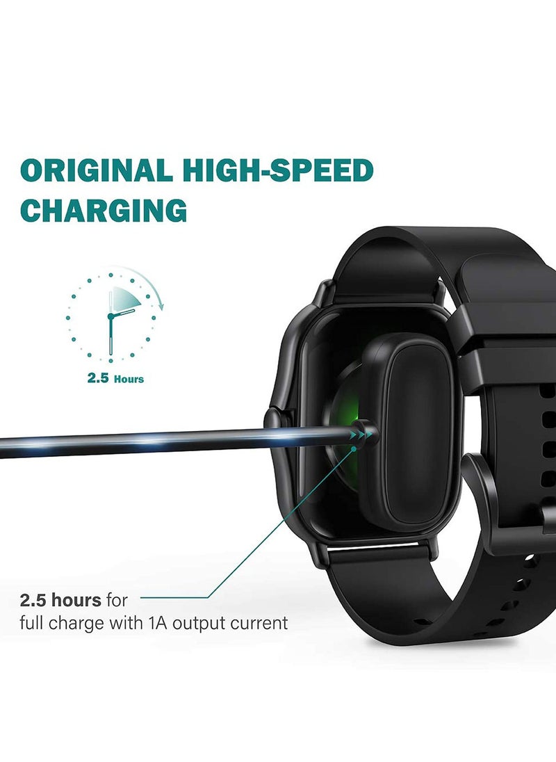 ماركة غير محددة - الناقل التسلسلي العام شاحن كابل محول متوافق مع Amazfit تي ريكس برو GTR2E سيم A2014 تي ريكس Proa2011 AmazfitGTS2 ميني AmazfitPop برو ( أسود ) - Image 1