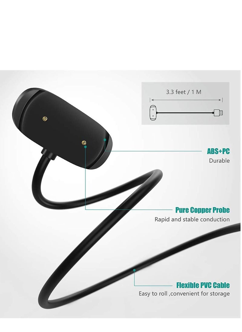 ماركة غير محددة - الناقل التسلسلي العام شاحن كابل محول متوافق مع Amazfit تي ريكس برو GTR2E سيم A2014 تي ريكس Proa2011 AmazfitGTS2 ميني AmazfitPop برو ( أسود ) - Image 1