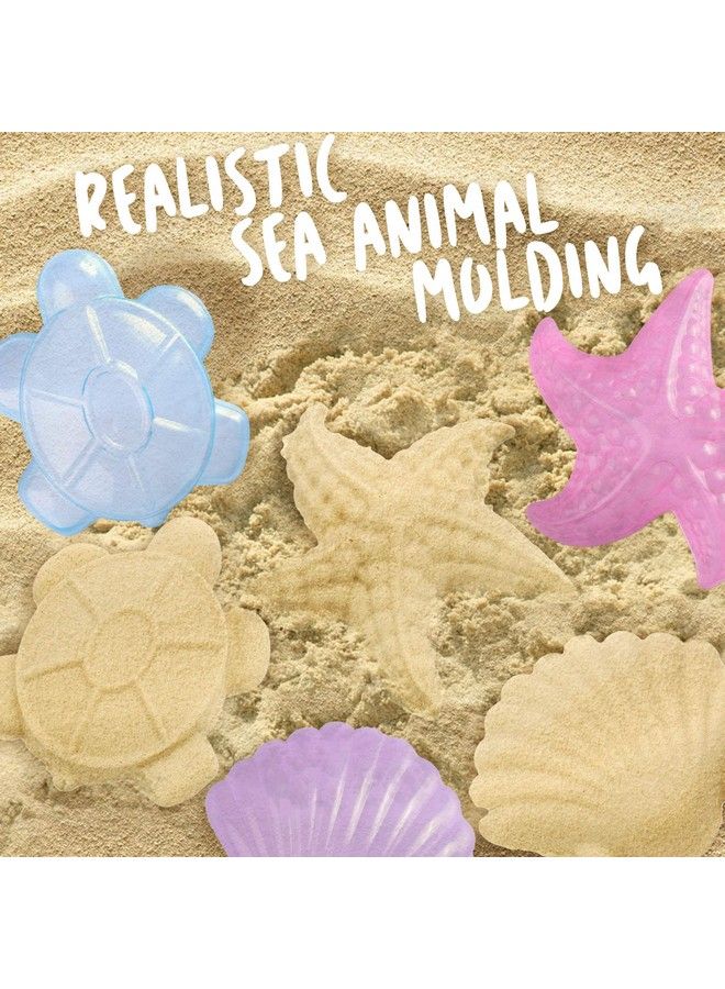 LotFancy Beach Toys For Kids 310 Set Of 10 Sand Buckets And Shovels For Kids Toddlers Star Shell Castle Sand Mold Sand Sifter Cover Rake Watering Can - Image 3