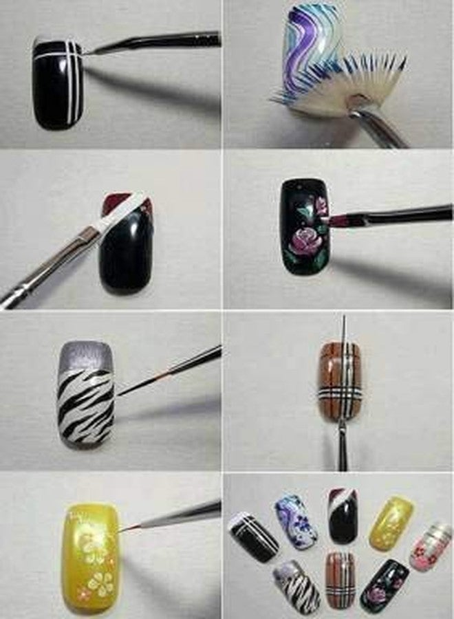 SHIVEXIM® 15 Nail Art Brush Set - Synthetic Fibers - Perfect for Everyday Use and Nail Art Designing - Image 2