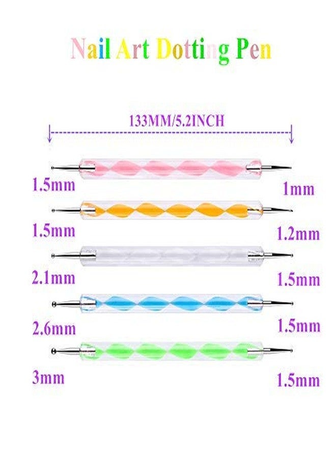 SHIVEXIM® 15 Nail Art Brush Set - Synthetic Fibers - Perfect for Everyday Use and Nail Art Designing - Image 5