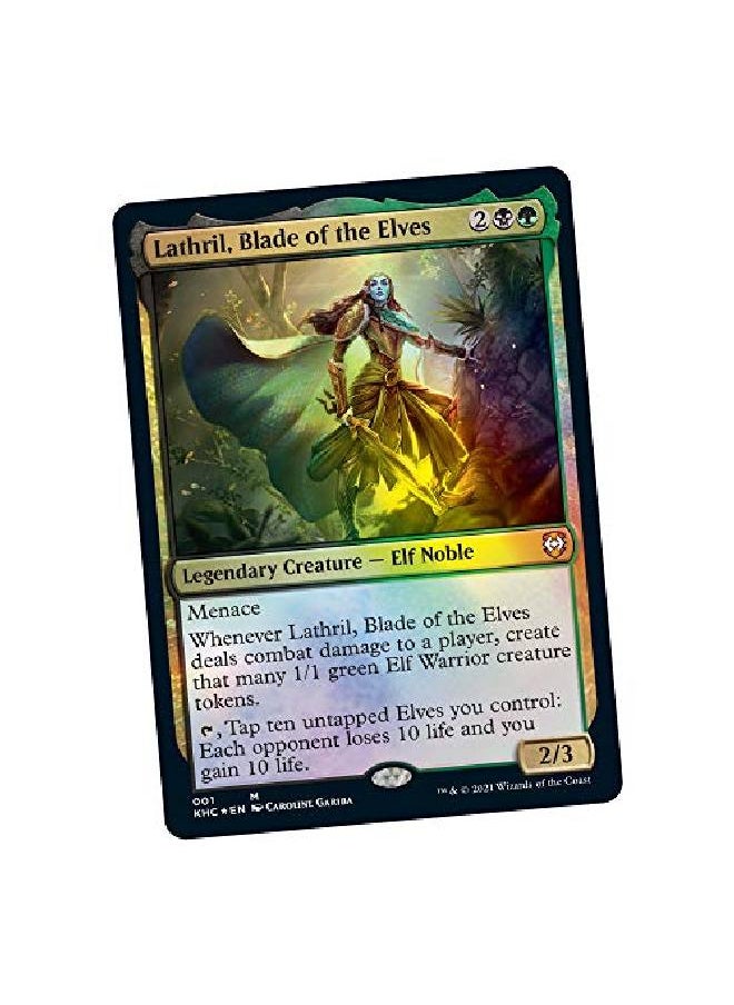 Magic the Gathering - Kaldheim Commander Deck Elven Empire ; 100 Card Readytoplay Deck ; Greenblack - Image 1