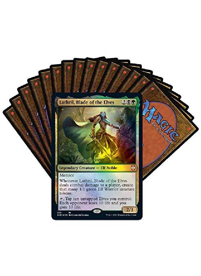 Magic the Gathering - Kaldheim Commander Deck Elven Empire ; 100 Card Readytoplay Deck ; Greenblack - Image 1